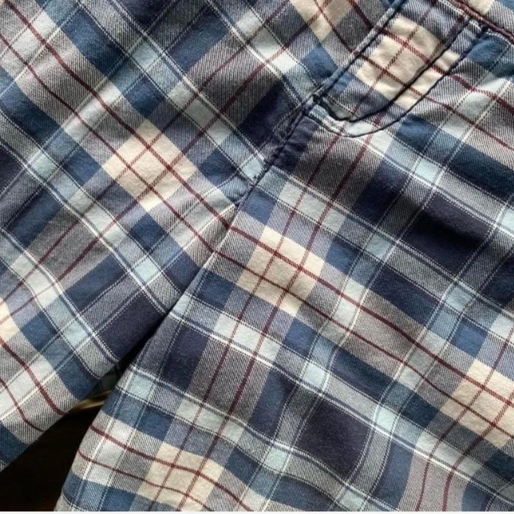 Y2K Abercrombie Blue Plaid Bermudan Shorts Preppy Coastal